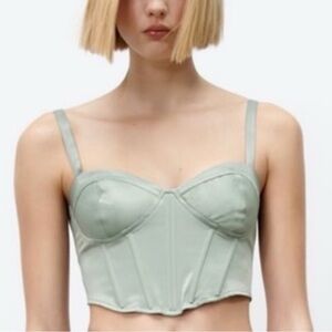 Zara satin corset Bustier Top